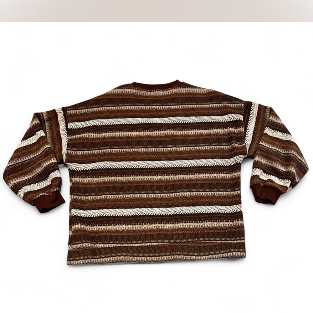 Striped Brown and Cream Sweater